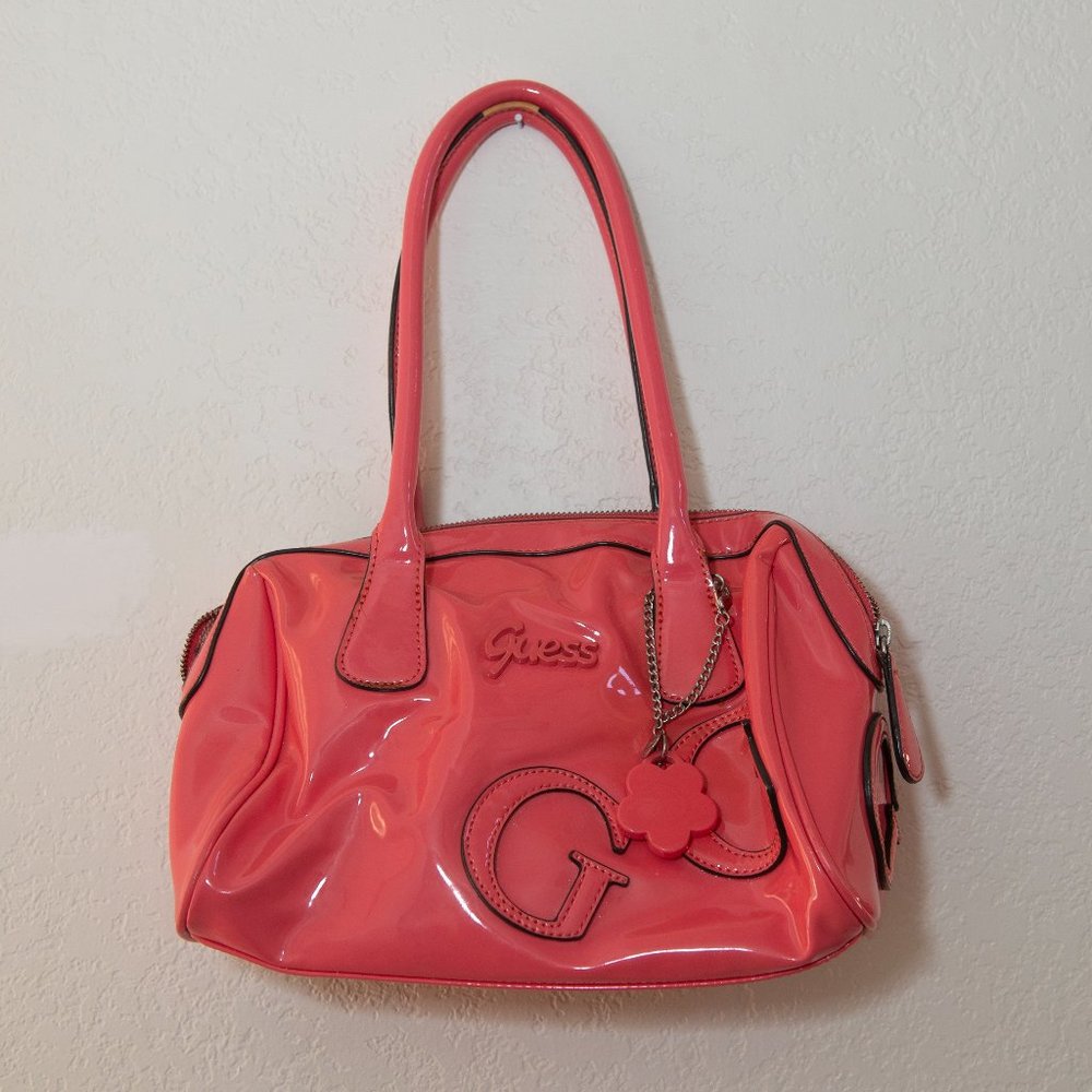 Guess Bag, coral pink, vintage with original Guess Dust Bag